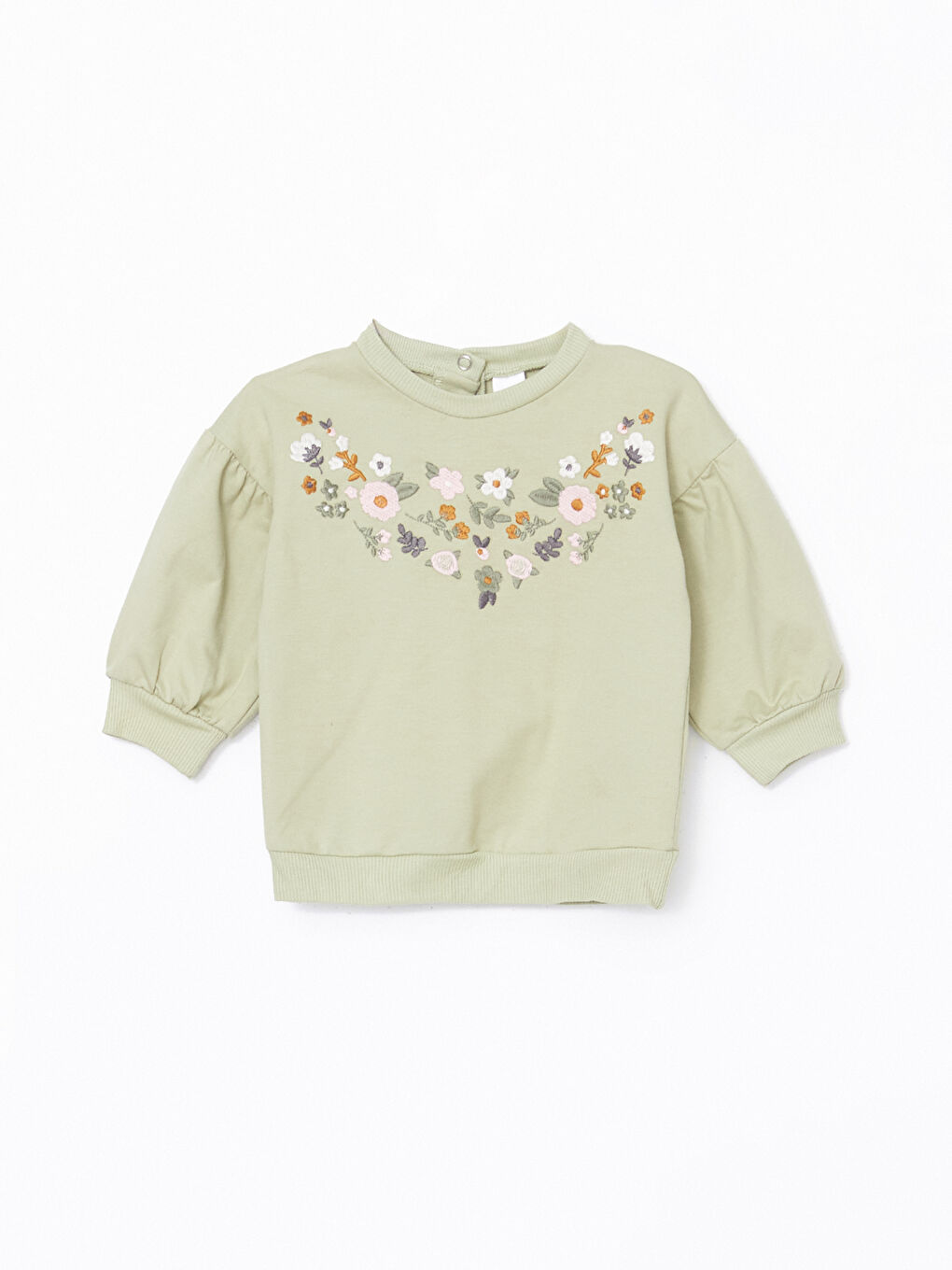 Flower Embroidered Baby Girls Sweatshirt and Leggings Pants 2 Pack-1