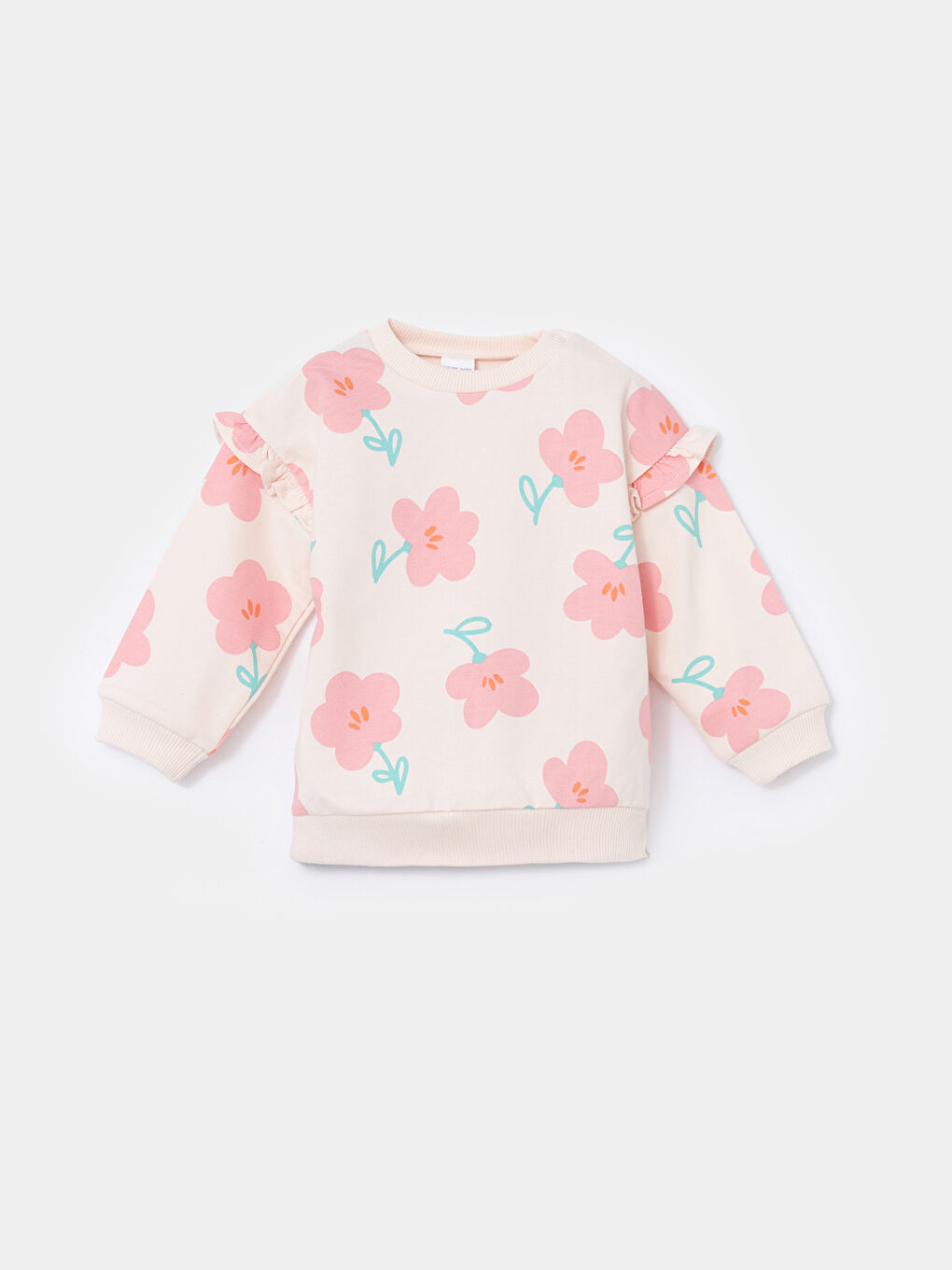Crew Neck Floral Baby Girls Sweatshirt and Sweatpants 2 Pack-1