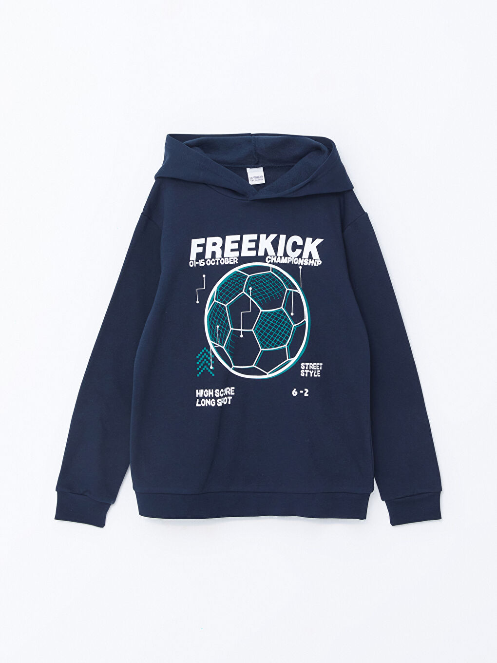 LCW Kids Lacivert Kapüşonlu Erkek Çocuk Kalın Sweatshirt