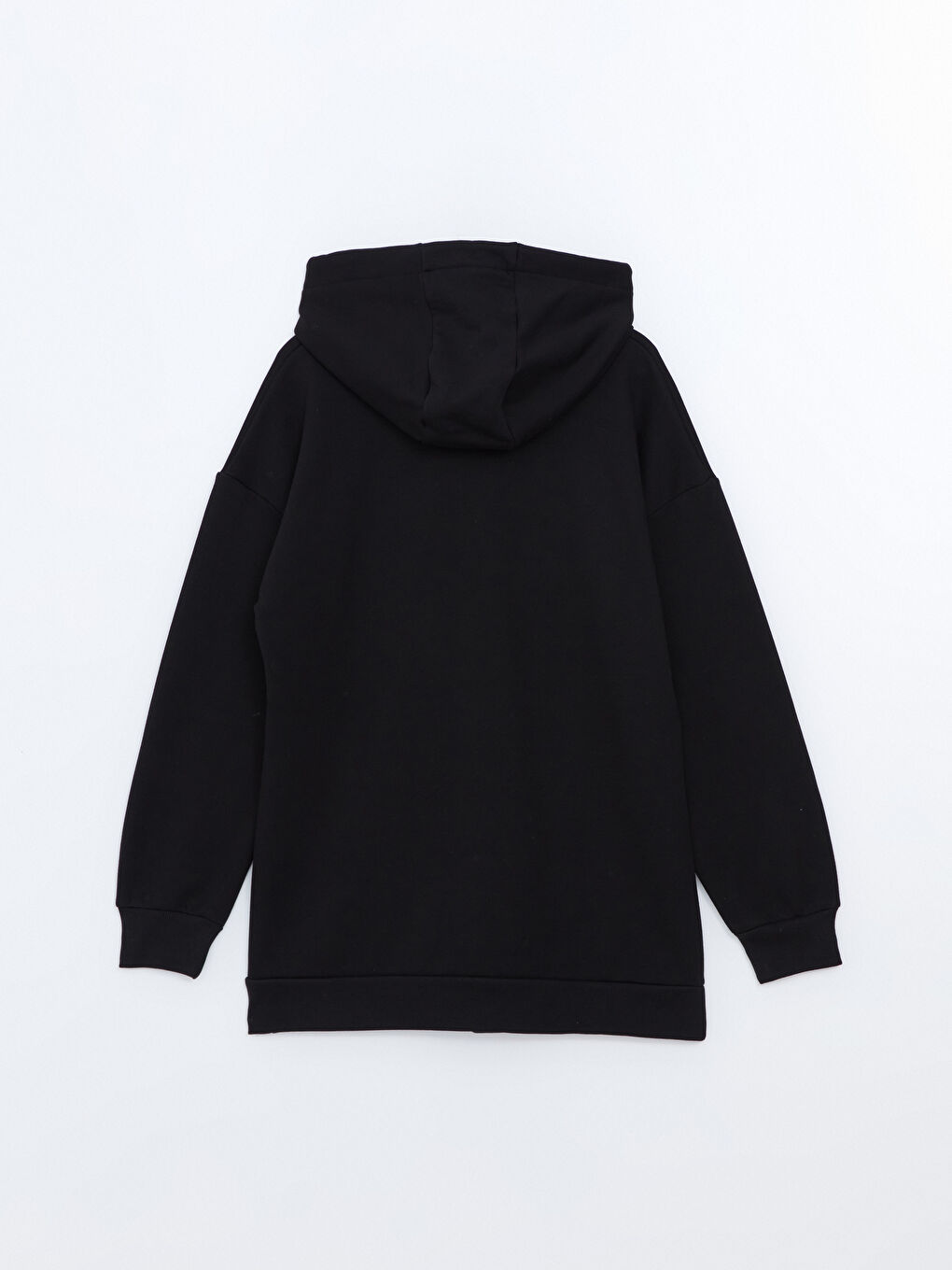 LCW Modest Siyah Kapüşonlu Kadın Kalın Sweatshirt Tunik - 6