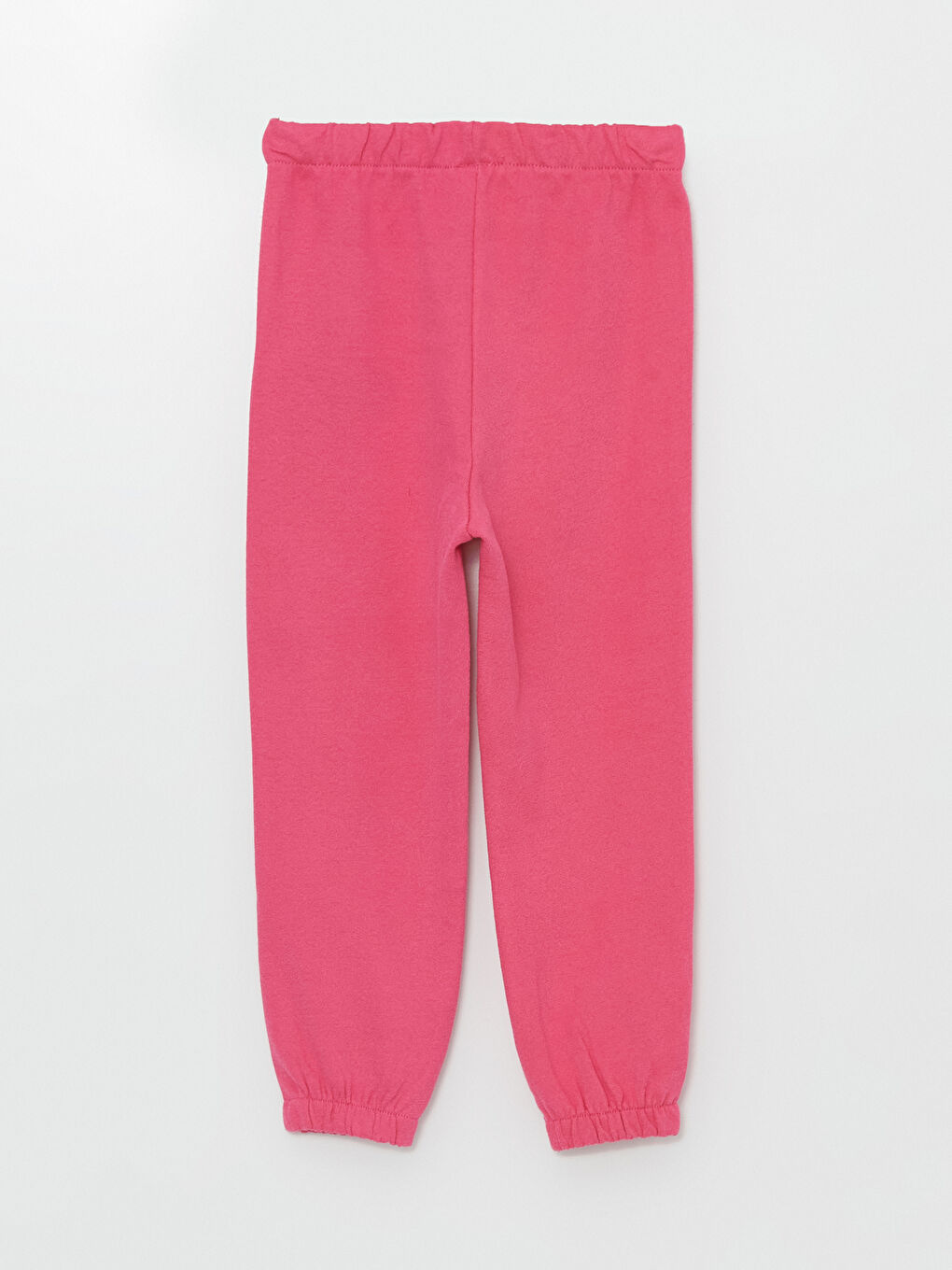 Pembe Beli Lastikli Kalın Basic Kız Çocuk Eşofman Alt-1