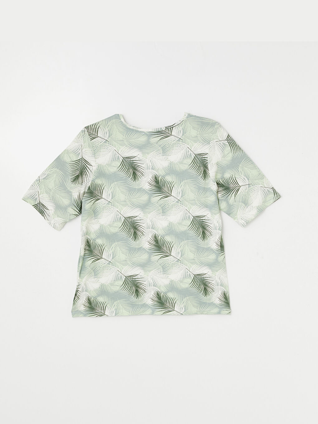 LCW ECO Crew Neck Patterned Short Sleeve Women's T-Shirt -W4I659Z8-LRR