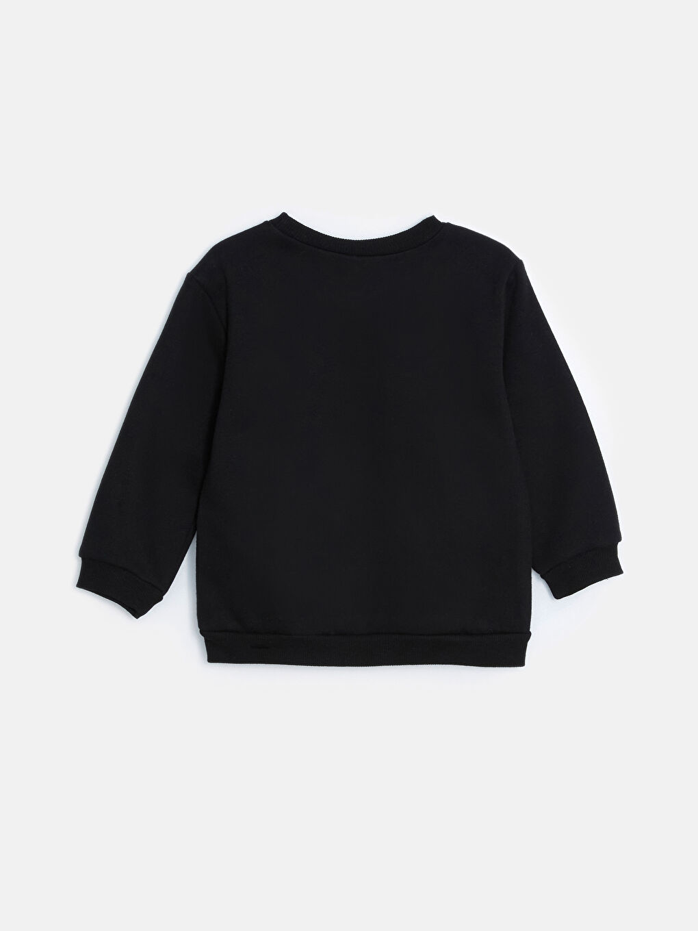 LCW baby Yeni Siyah Beli Lastikli Baskılı Kız Bebek Sweatshirt - 1