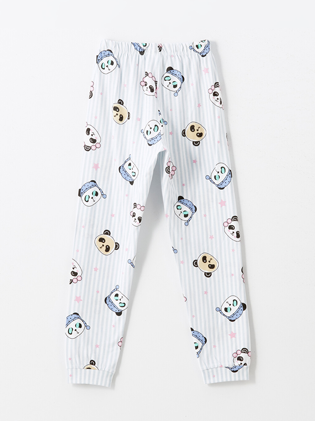 Mavi Beli Lastikli Kız Çocuk Pijama Alt-1
