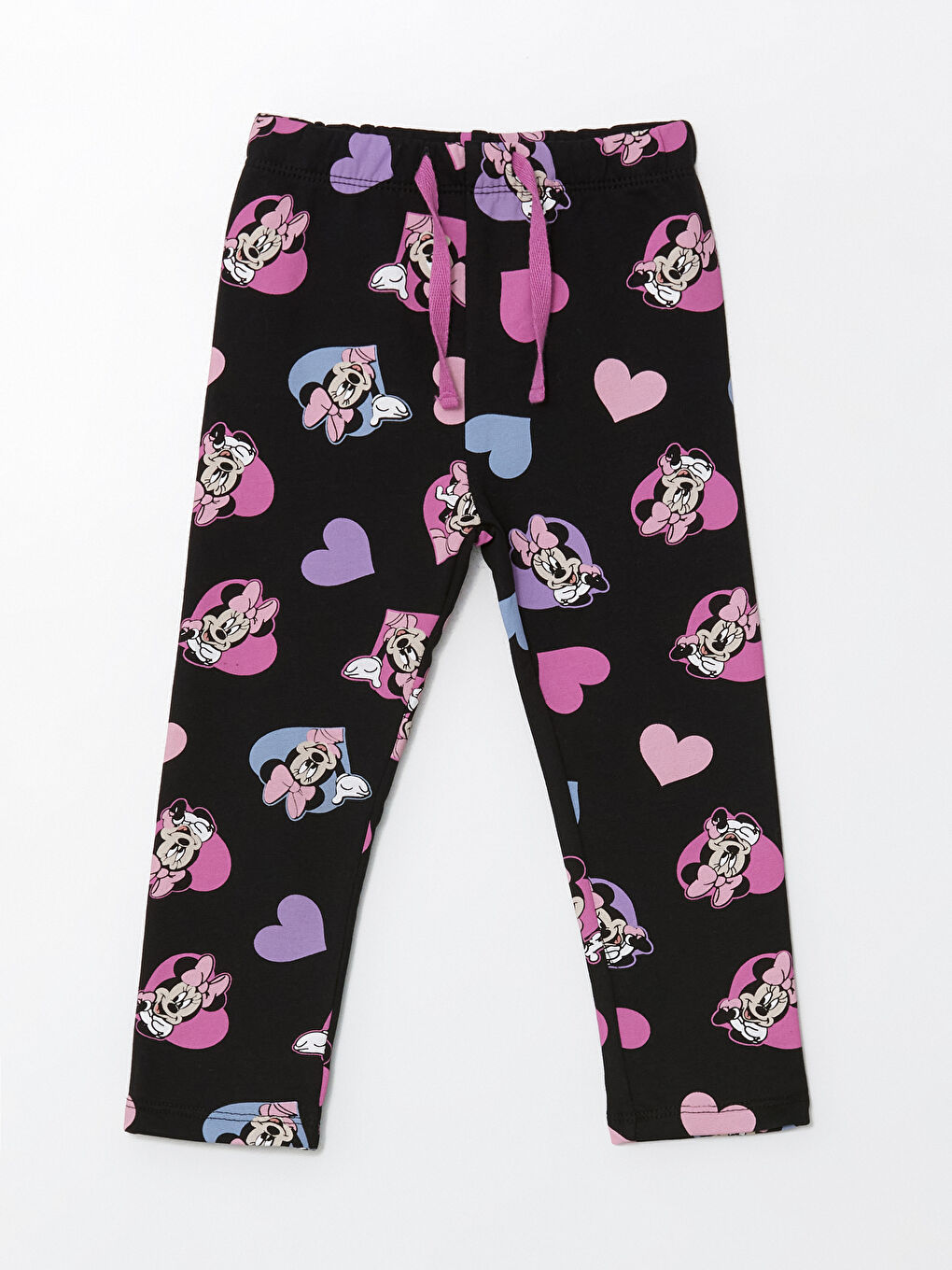 LCW Kids Elastic Waist Minnie Mouse Printed Girls' Leggings -W4I793Z1-LQJ