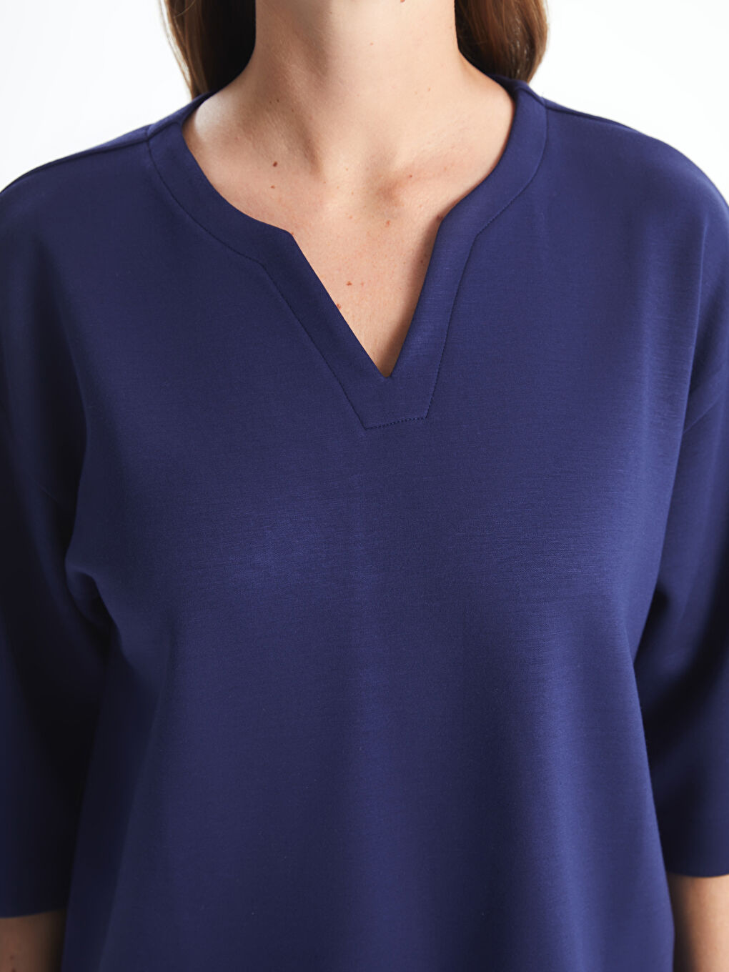 Notch Neck Women's Blouse-2