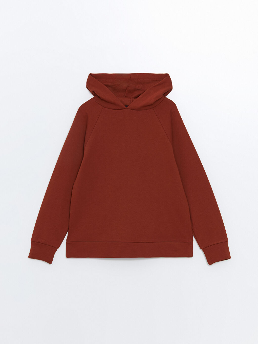 LC WAIKIKI Bordo Oversize Kadın Kalın Hoodie - 4