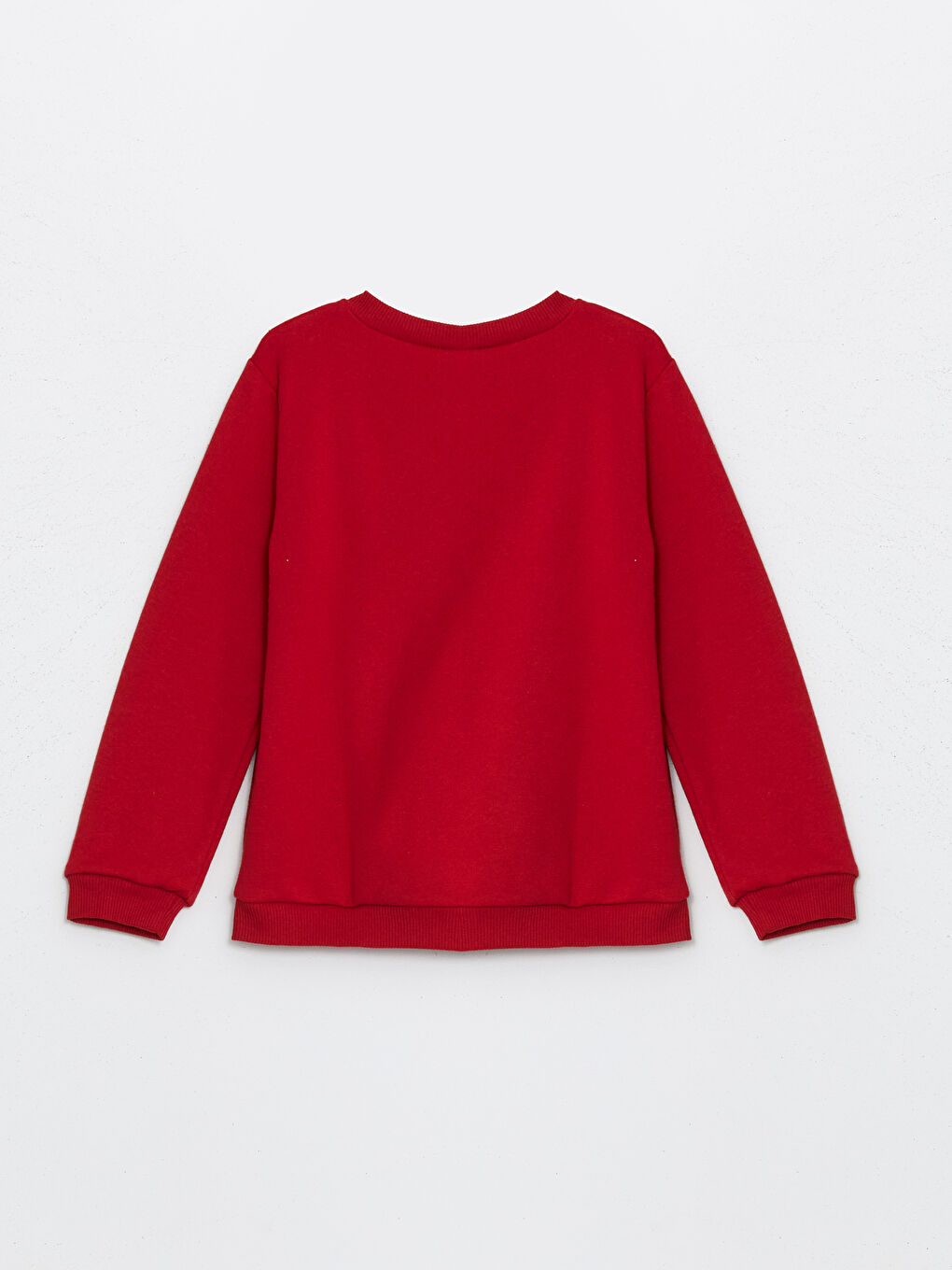 Kırmızı Nostaljik Maymun Baskılı Kız Çocuk Sweatshirt-1