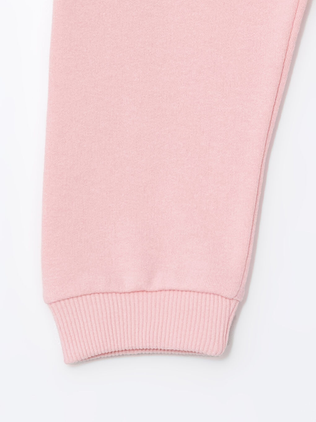 LCW ECO Pembe Bisiklet Yaka Baskılı Kız Bebek Sweatshirt ve Eşofman Alt 2'li Takım - 5