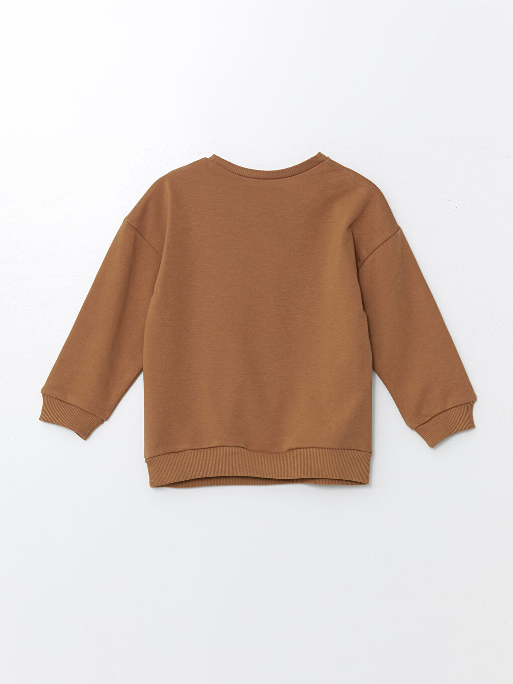 Kahverengi Bisiklet Yaka Uzun Kollu Baskılı Erkek Çocuk Sweatshirt-1