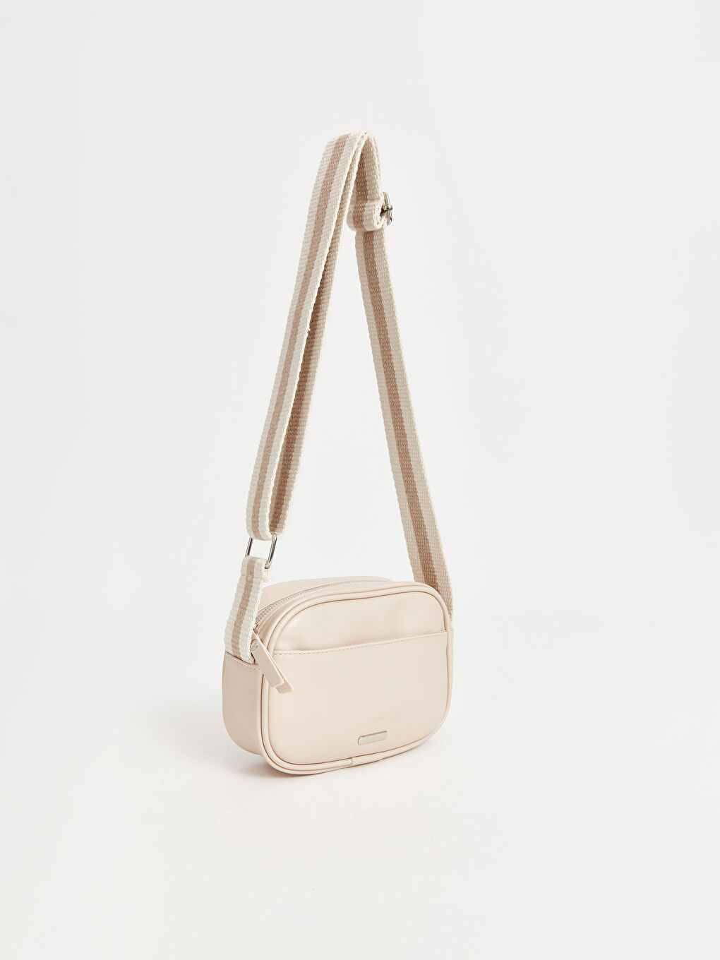 Bej Deri Görünümlü Kadın Omuz Çantası-2