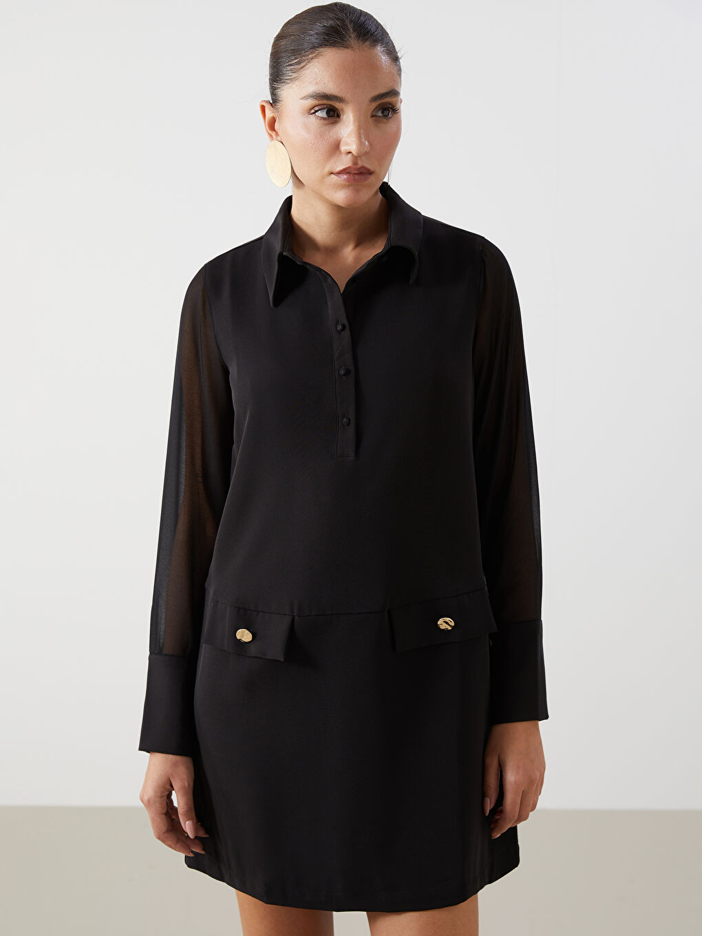 Сукня для жінок з відкладним коміром-1