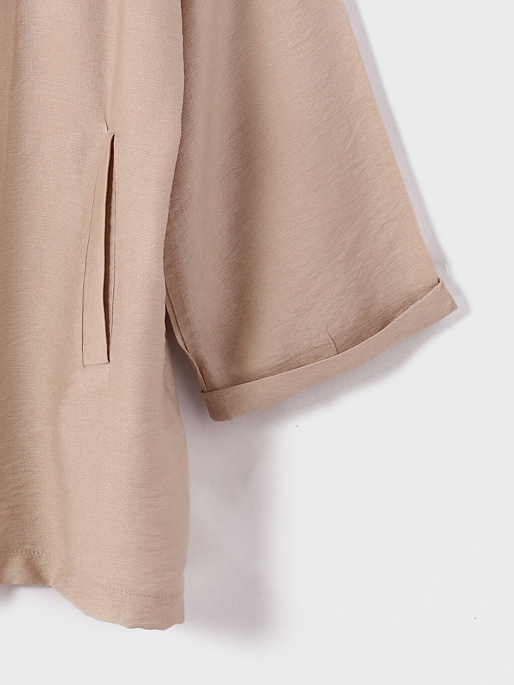 Plain Long Sleeve Oversize Women's Jacket-3