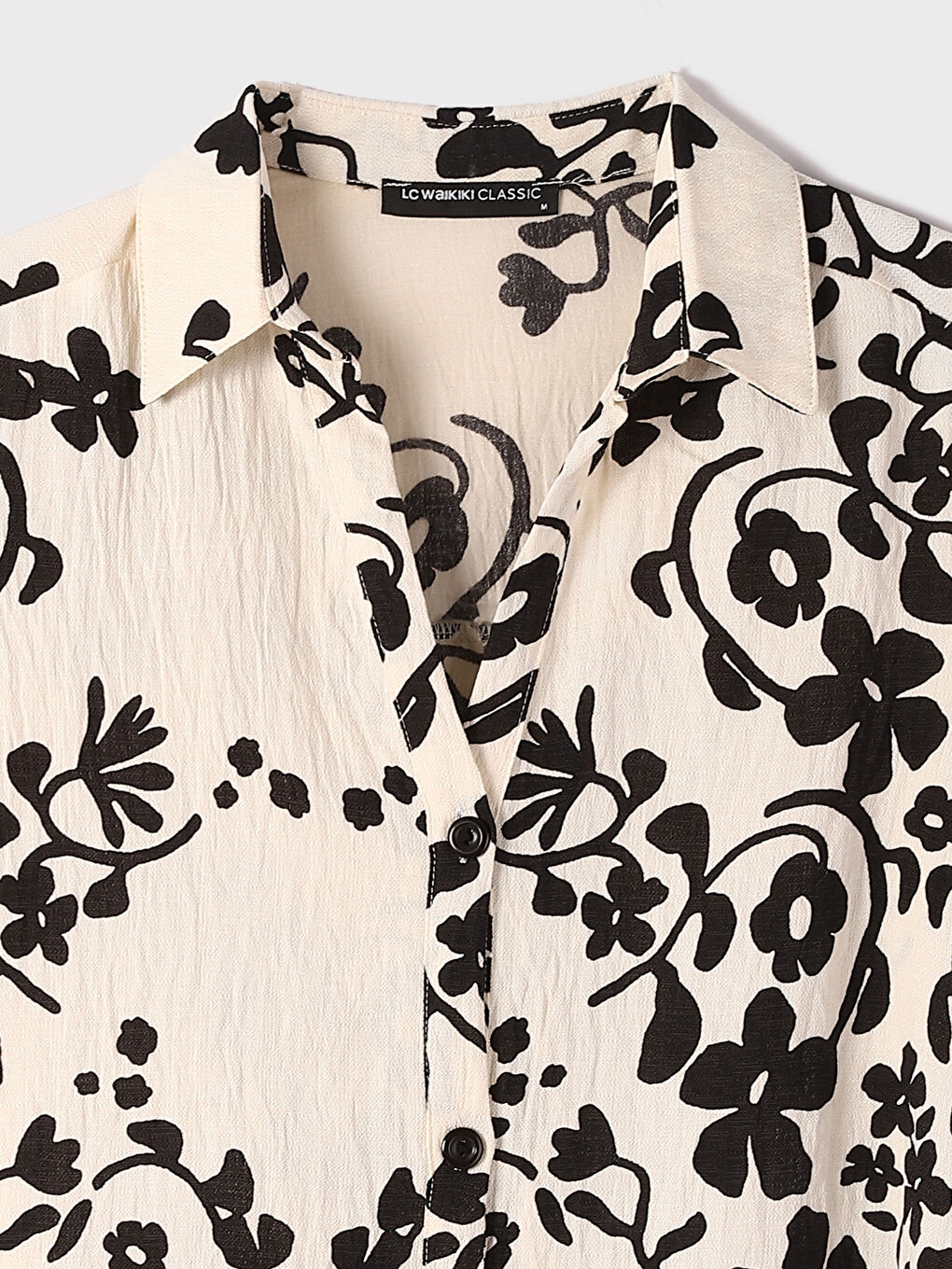 LC Waikiki Patterned Long Sleeve Women's Shirt Dress -W4IB21Z8-LQJ