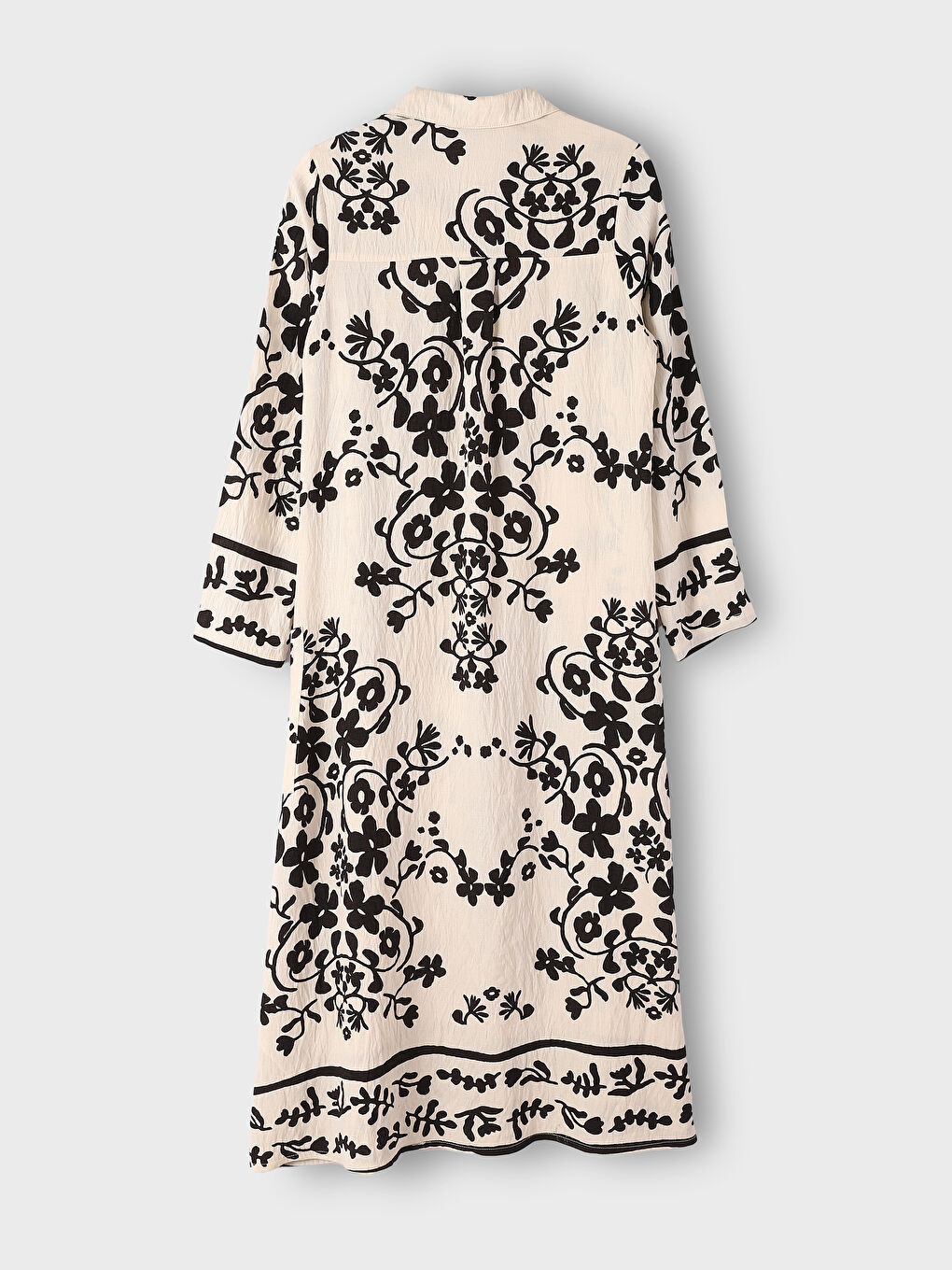 LC Waikiki Patterned Long Sleeve Women's Shirt Dress -W4IB21Z8-LQJ