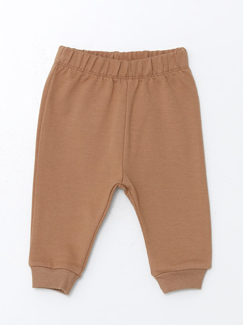 Bej Bisiklet Yaka Uzun Kollu Baskılı Erkek Bebek Sweatshirt ve Eşofman Alt 2'li Takım-2