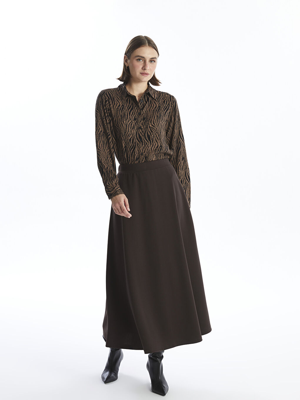 قميص منقوش للسيدات-1