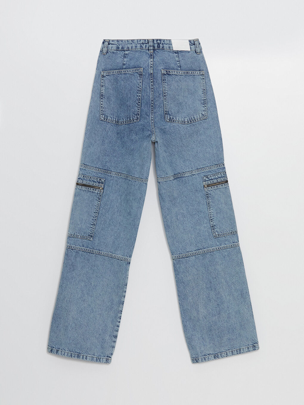 XSIDE Açık Mavi Standart Fit Kadın Kargo Jean Pantolon - 5