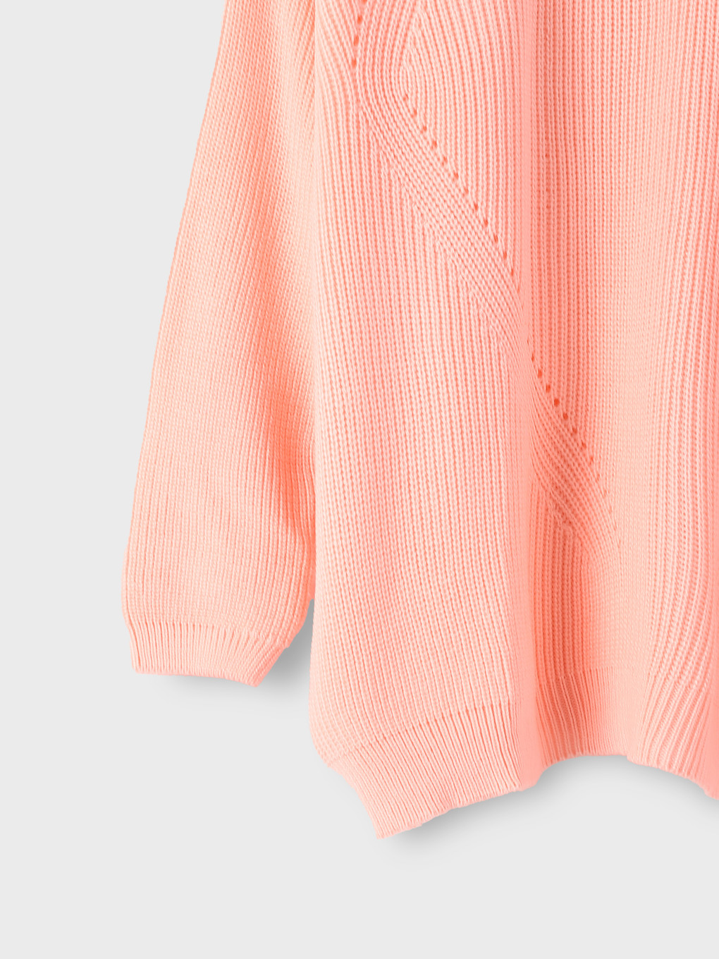 V-neck Hole-knitted Long Sleeve Women's Knitwear Sweater-7