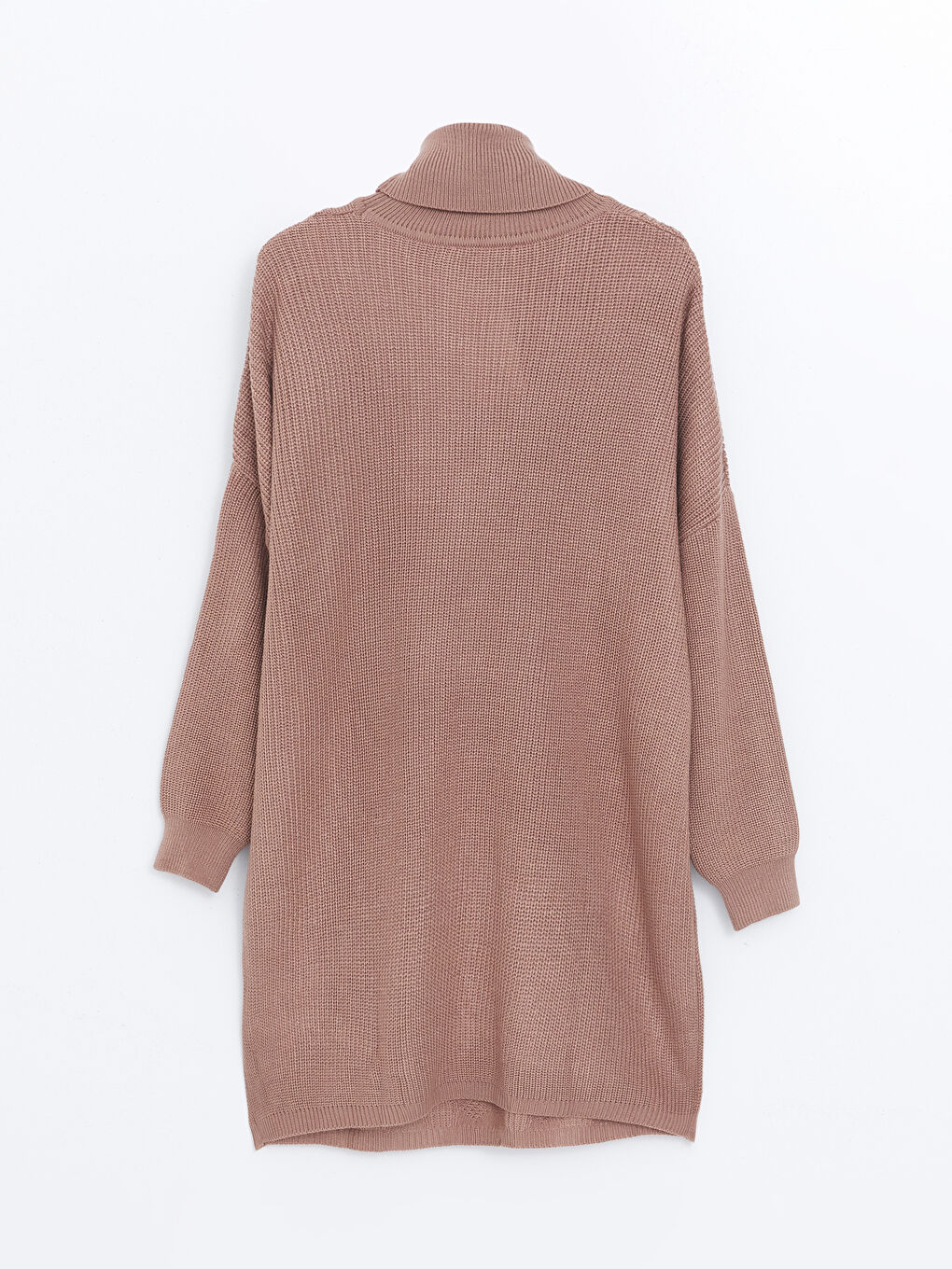 Turtleneck Self Patterned Oversize Women's Knitwear Tunic-5