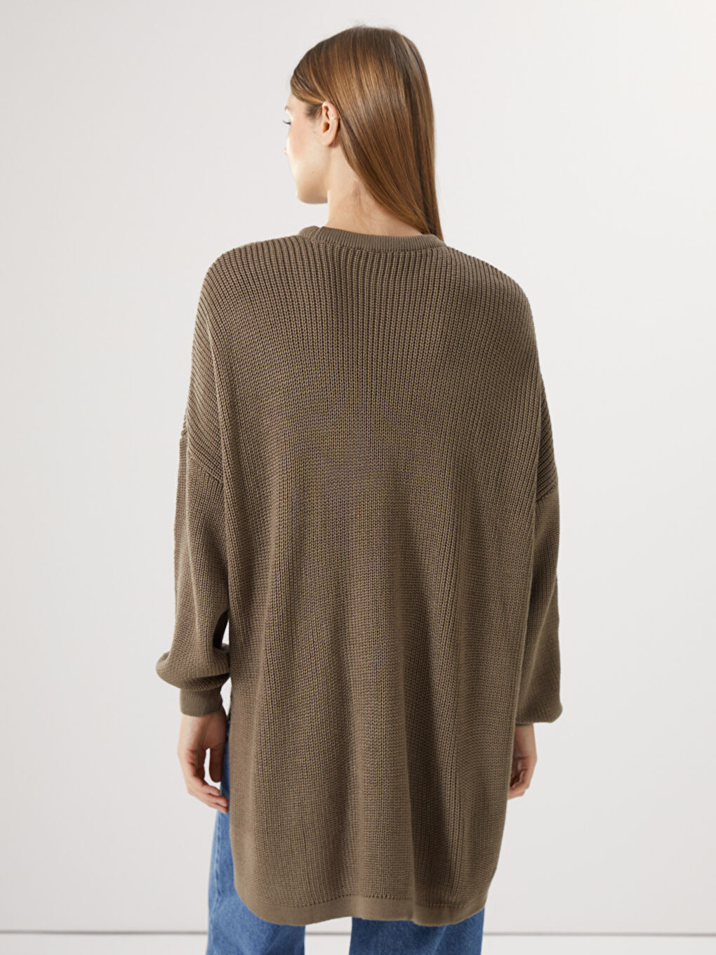 Crew Neck Women's Knitwear Sweater -W4IC57Z8-GMZ