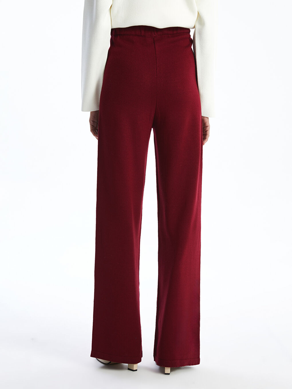 بنطلون تريكو بخصر مرن للسيدات-2