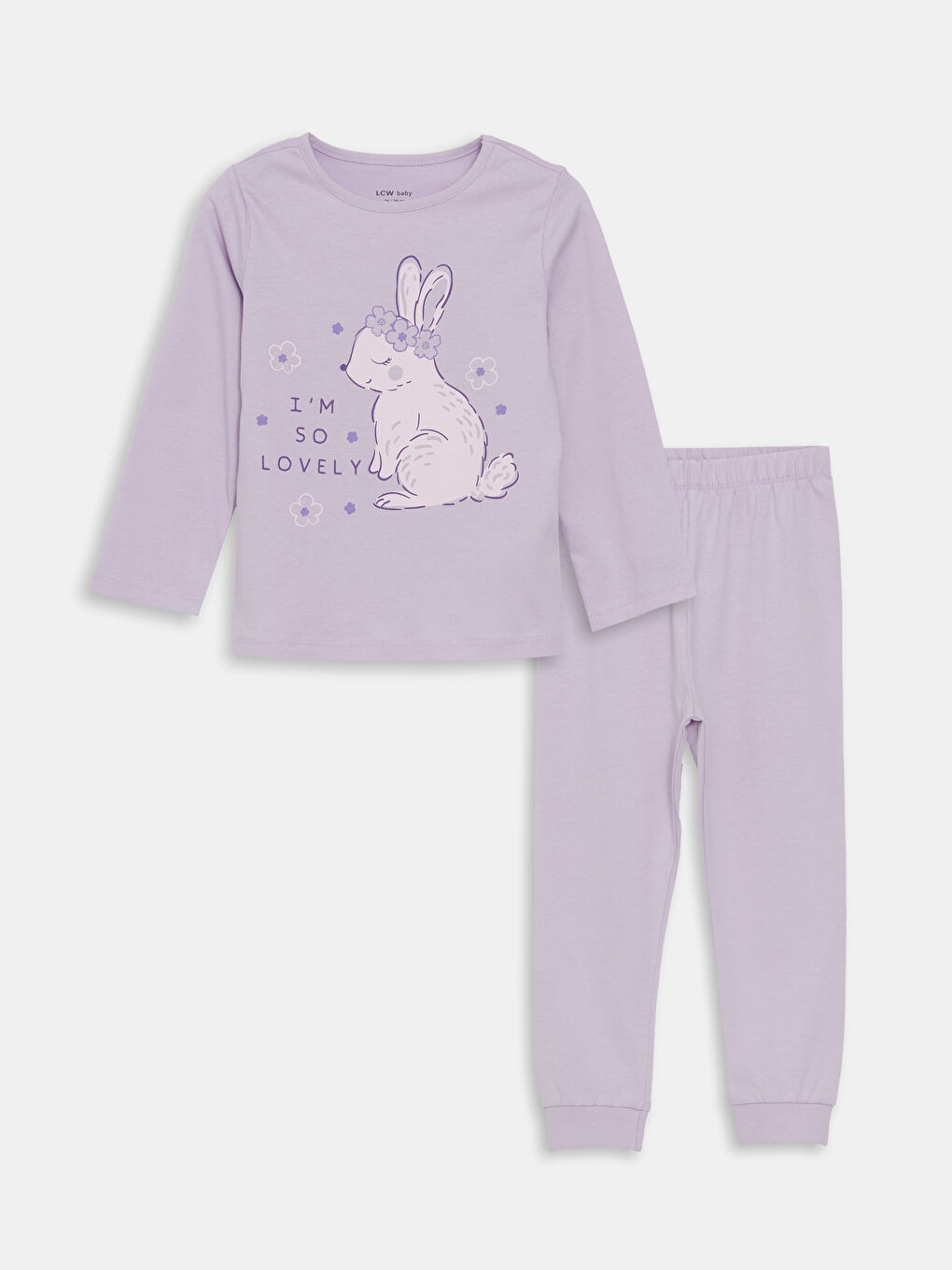 Printed Baby Girls' T-Shirt and Sweatpants 2 Pack Set