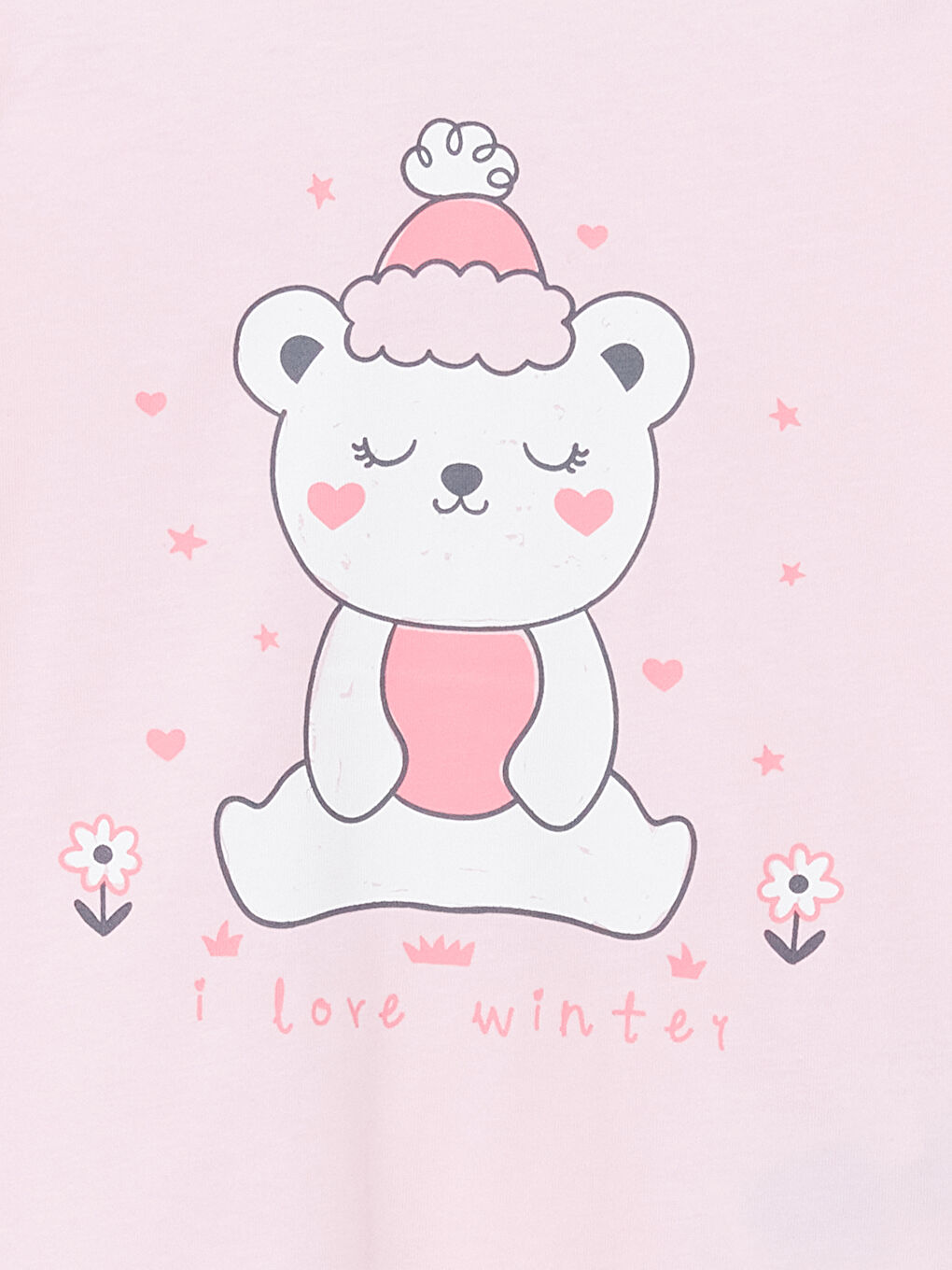 Crew Neck Printed Baby Girls' Pyjama Set-2