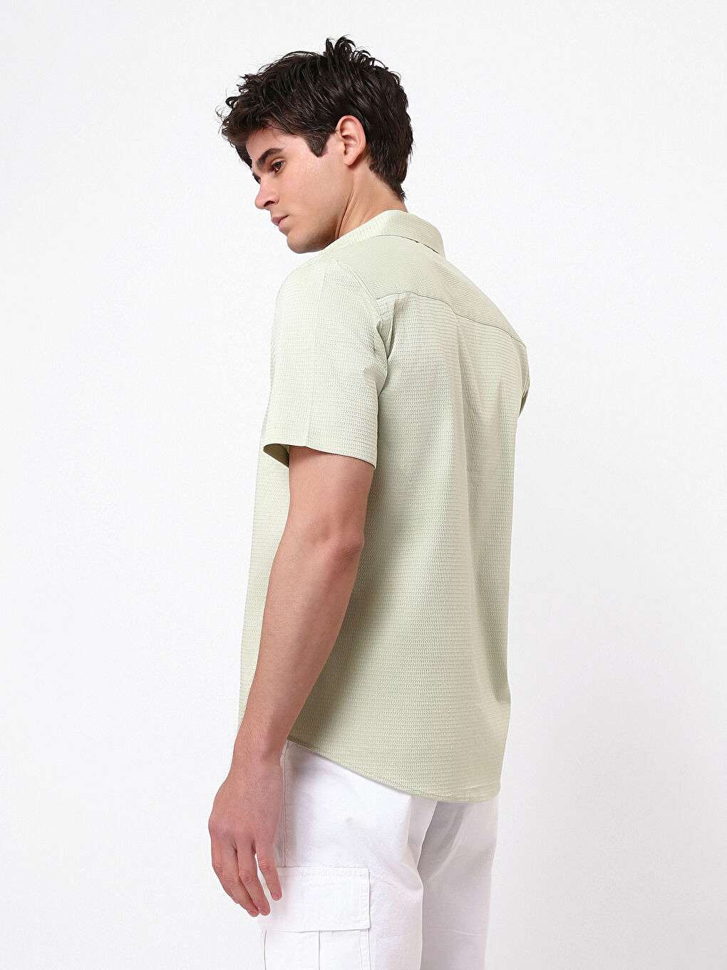 Chemise pour Hommes à Manches Courtes Coupe Régulière-4