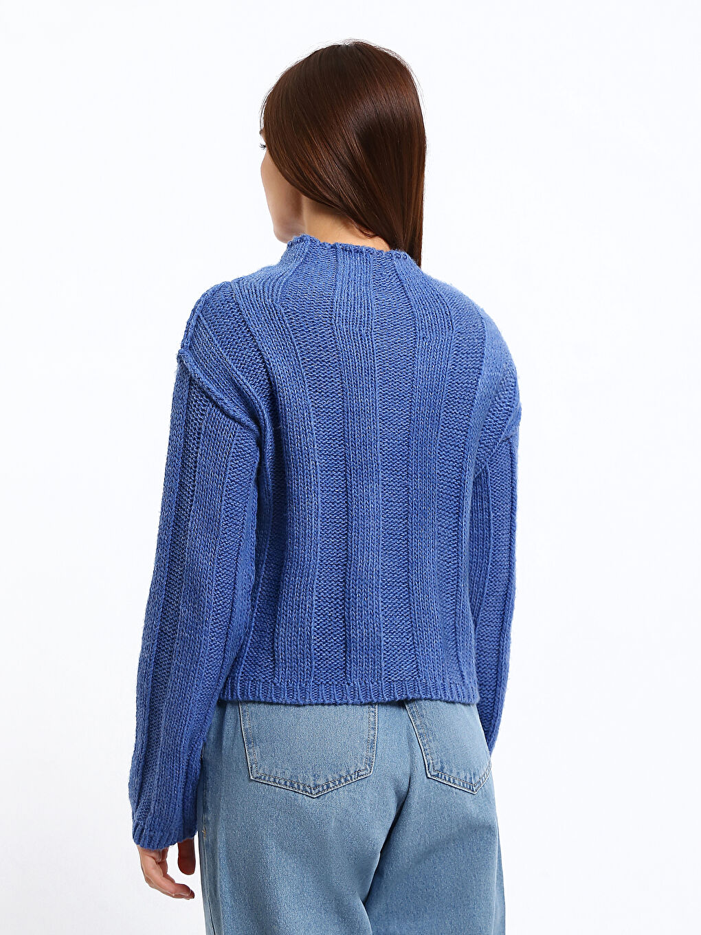 Half Turtleneck Women's Sweater-4