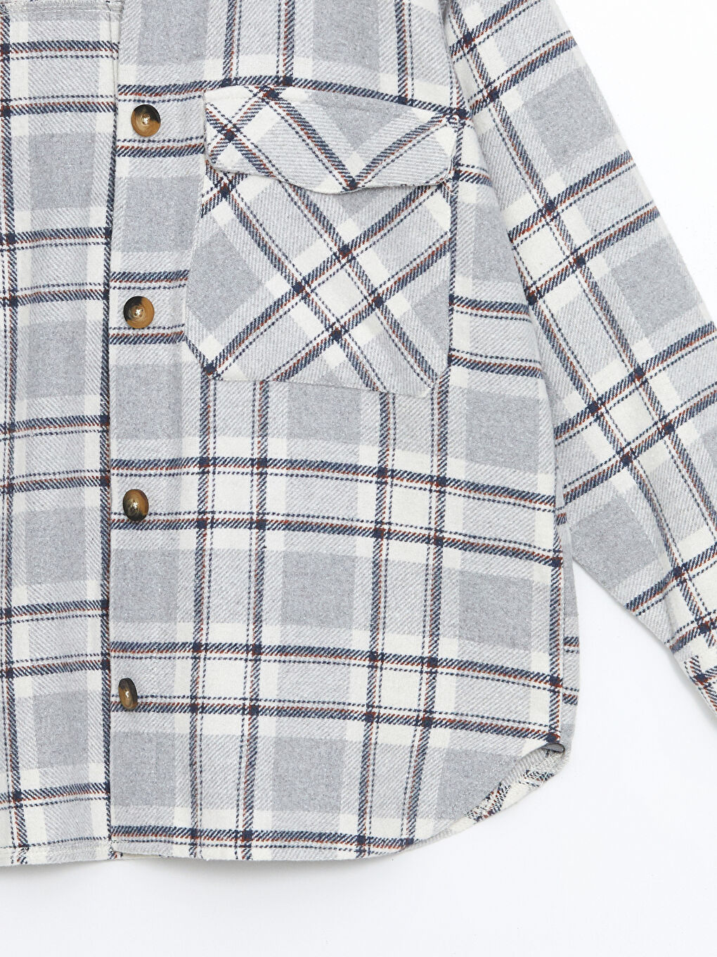 Plaid Oversize Women's Shirt Jacket-6