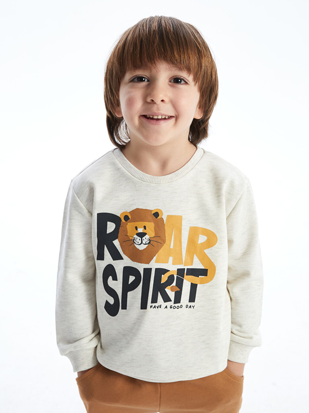 Crew Neck Boys Sweatshirt and Tracksuit Bottom 2 Pack