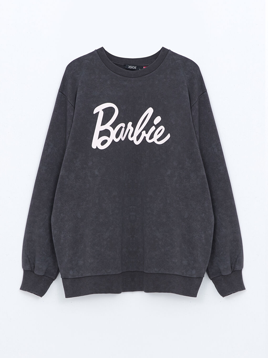 XSIDE Antrasit Bisiklet Yaka Barbie Baskılı Kadın Sweatshirt - 4