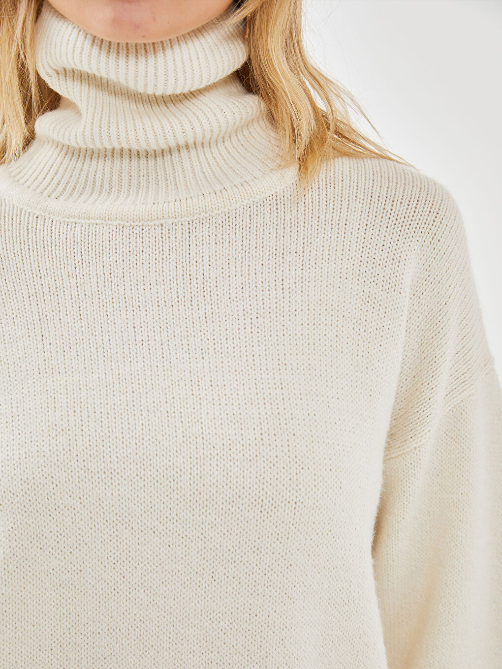 Turtleneck Women's Knitwear Sweater -W4IE49Z8-FEW