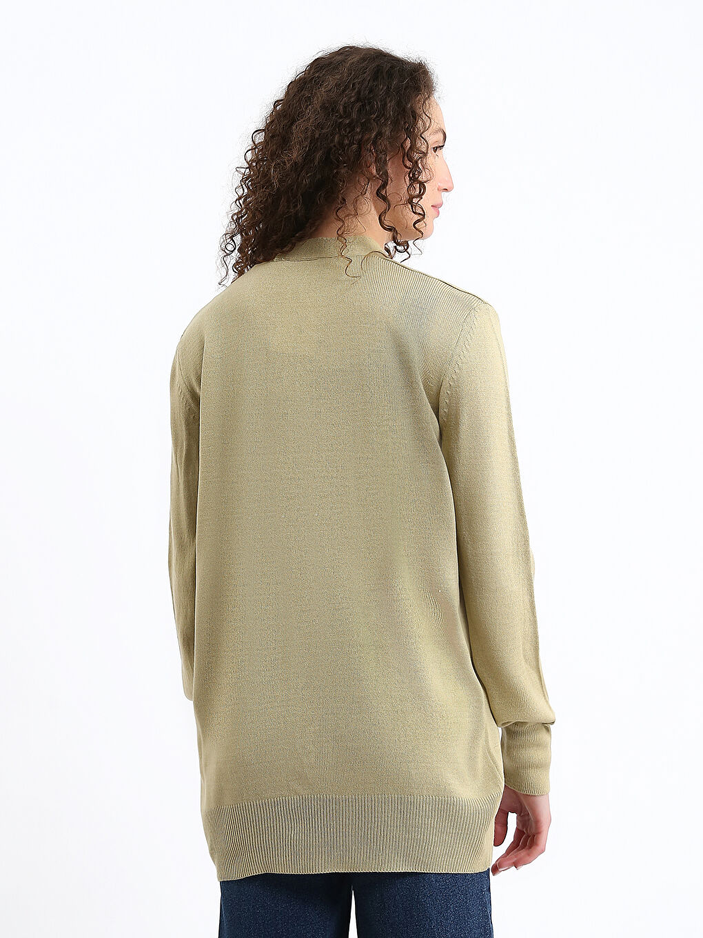 Shawl Collar Plain Long Sleeve Women's Knitwear Cardigan-4