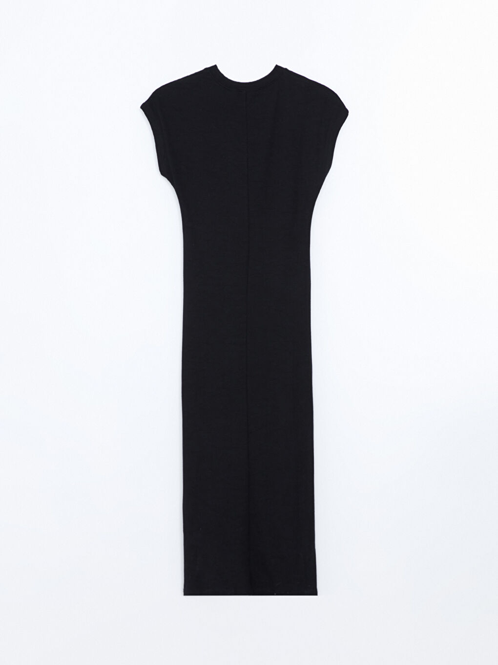 Plain Crew Neck Women's Midi Dress-5