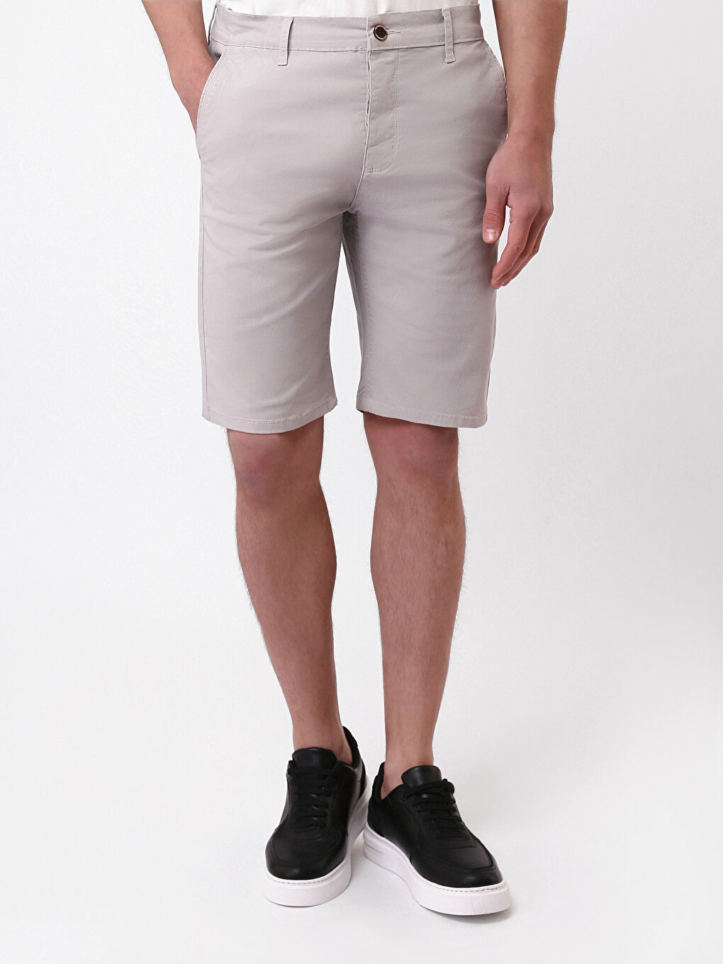 Regular Fit Plain Men's Shorts -W4IE91Z8-G8Z