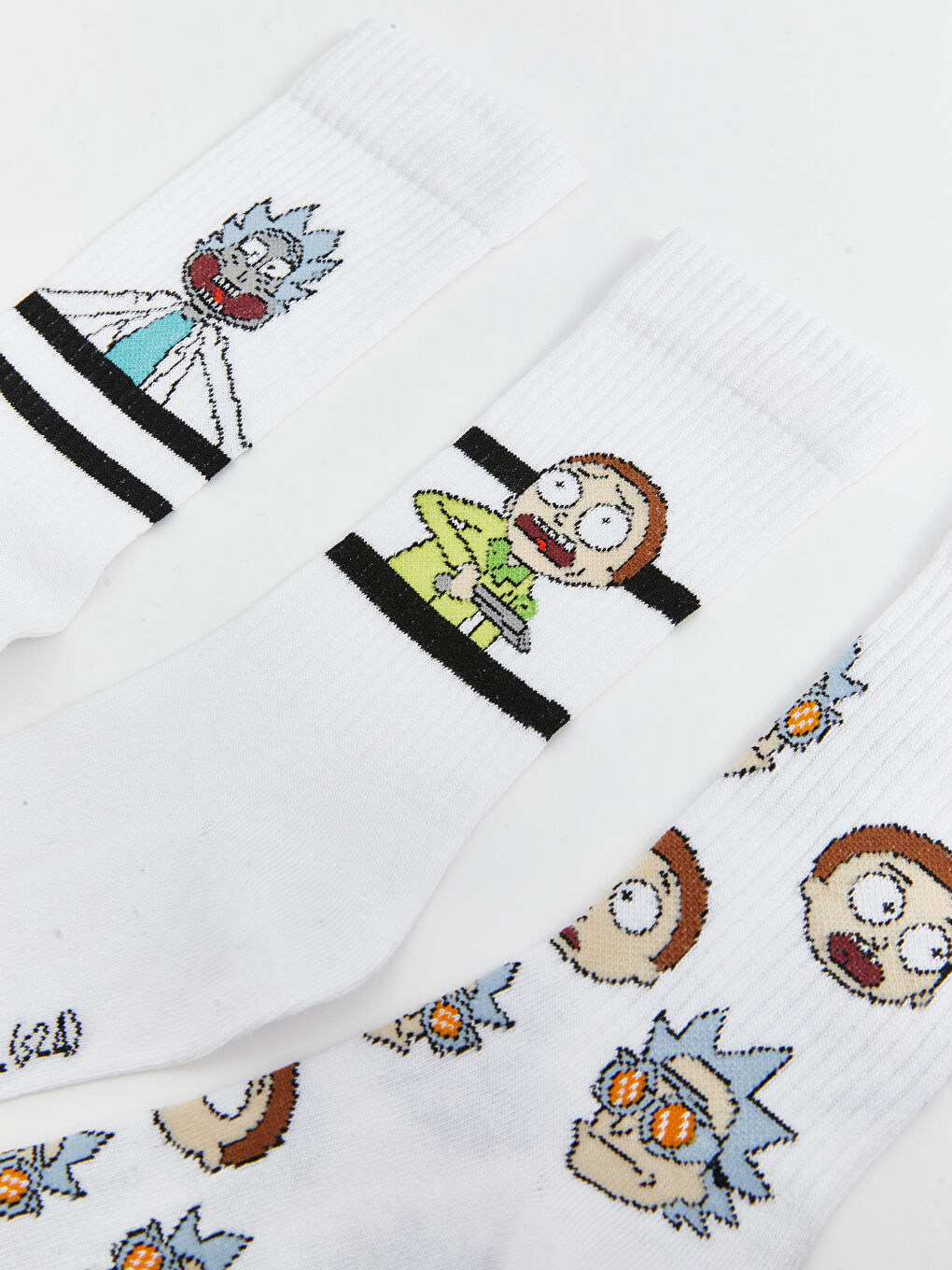 LCW ACCESSORIES Karışık Rick and Morty Baskılı Erkek Soket Çorap 3'lü - 2