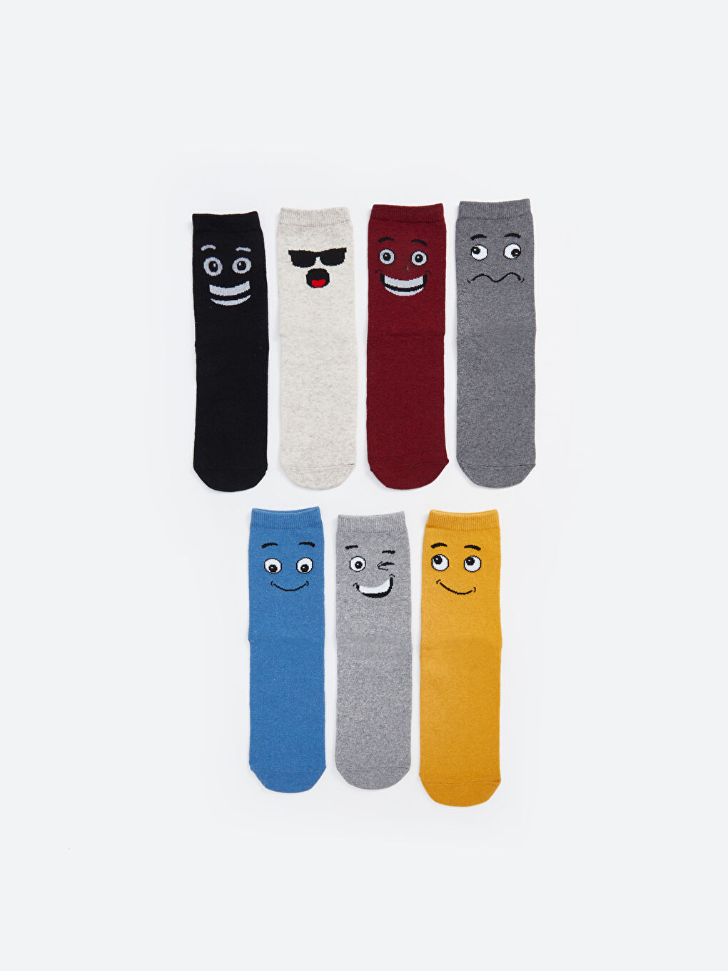 LCW Kids Patterned Boys' Ankle Socks 7 Pack -W4IF43Z4-K00