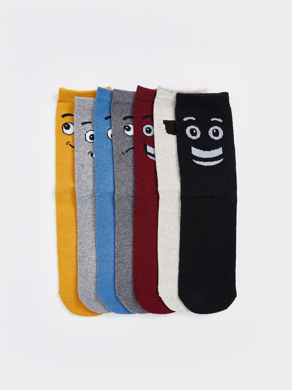 LCW Kids Patterned Boys' Ankle Socks 7 Pack -W4IF43Z4-K00