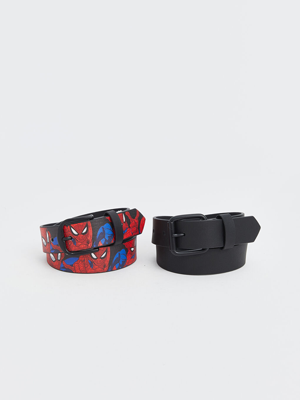 LCW ACCESSORIES Siyah Baskılı Spiderman Baskılı Erkek Çocuk Kemer 2'li