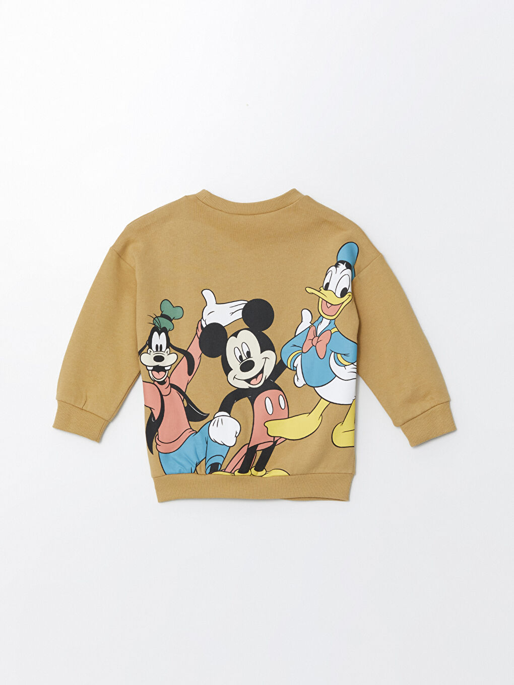 LCW Kids Koyu Bej Bisiklet Yaka Mickey Mouse Baskılı Erkek Çocuk Sweatshirt - 2