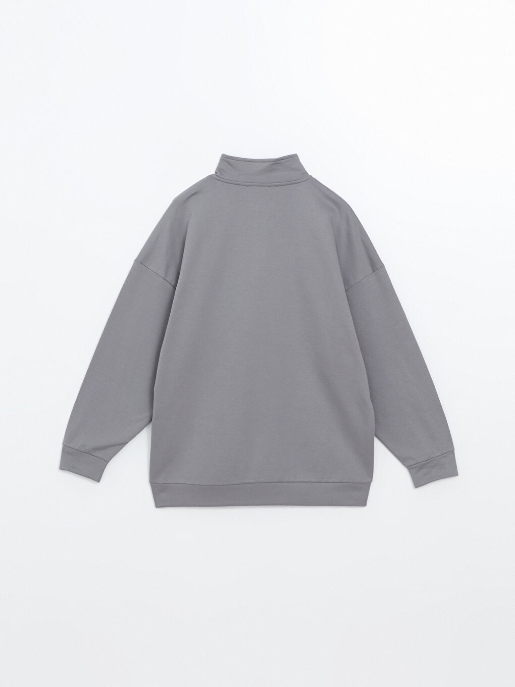 Funnel Neck Printed Oversize Women's Thick Sweatshirt-6