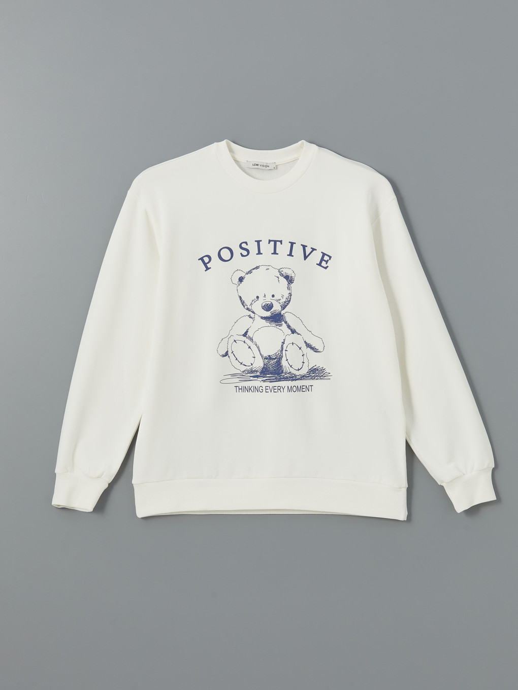 Crew Neck Printed Long Sleeve Women's Sweatshirt-4
