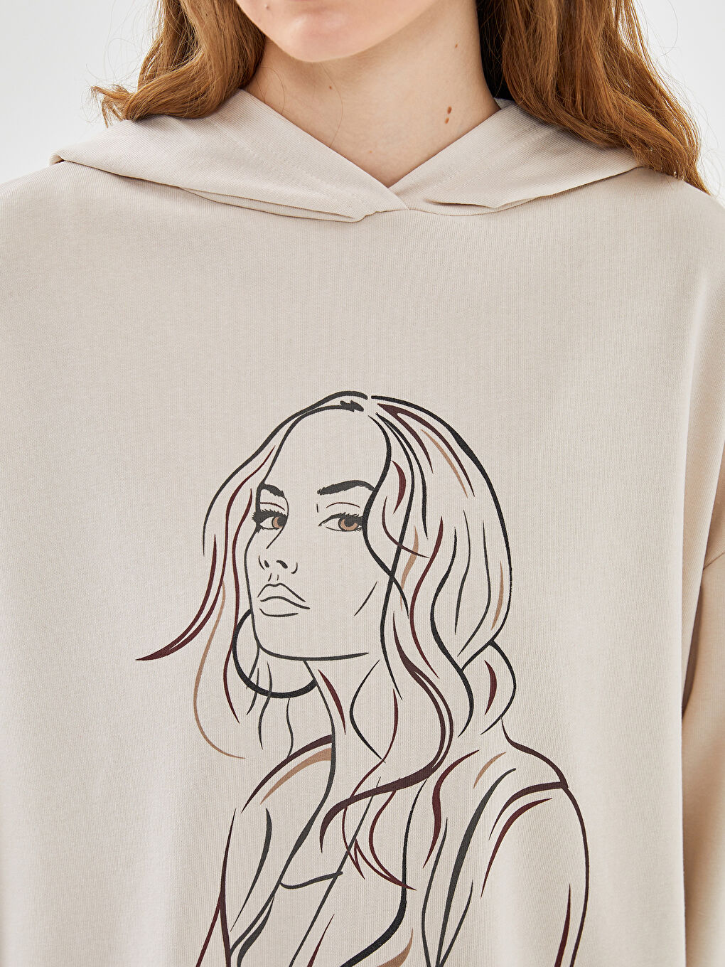 Printed Oversize Women's Hoodie-2