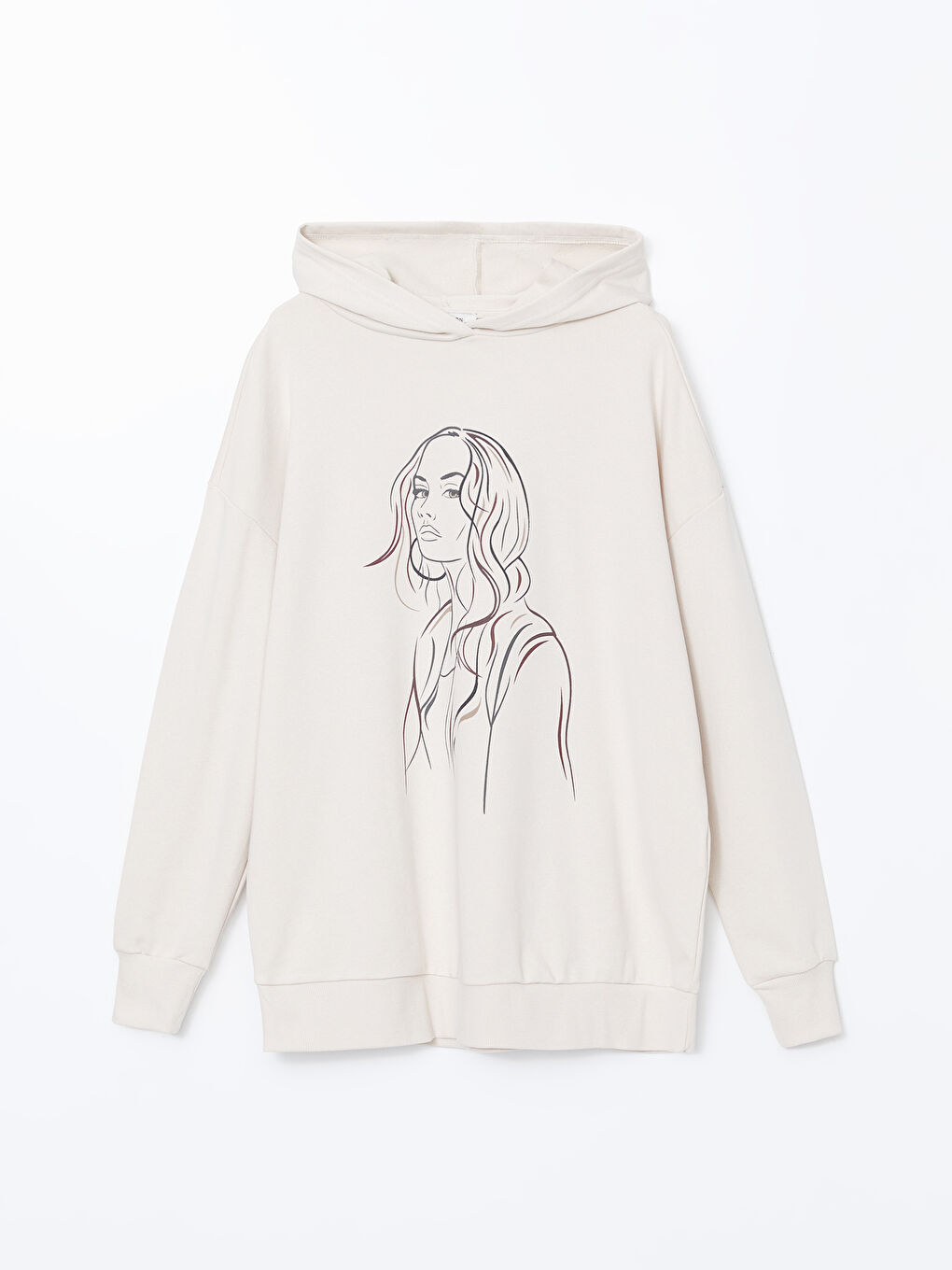 Printed Oversize Women's Hoodie-4