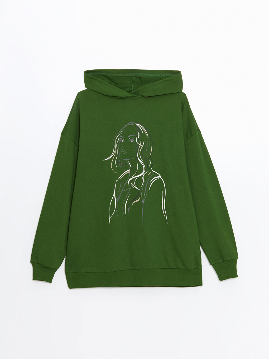 Printed Oversize Women's Hoodie-4