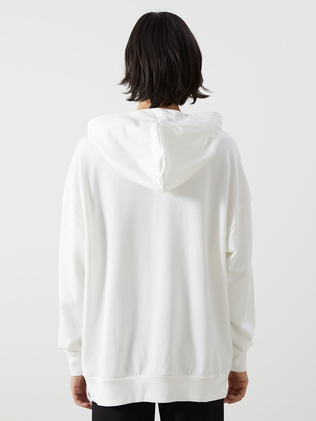 Printed Oversize Women's Hoodie -W4IG74Z8-FEW