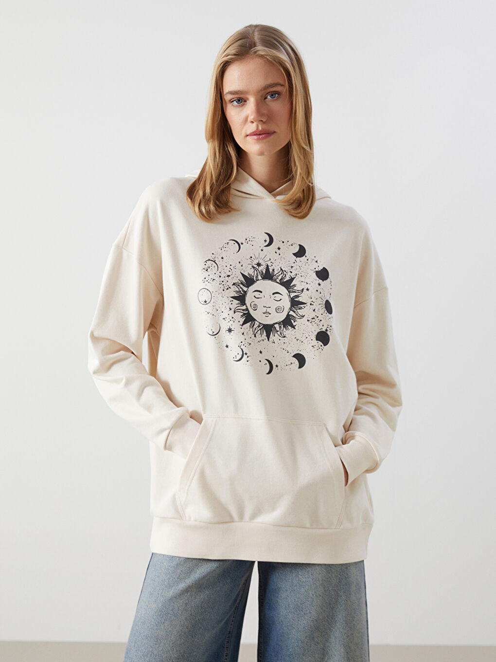 Printed Oversize Women's Hoodie