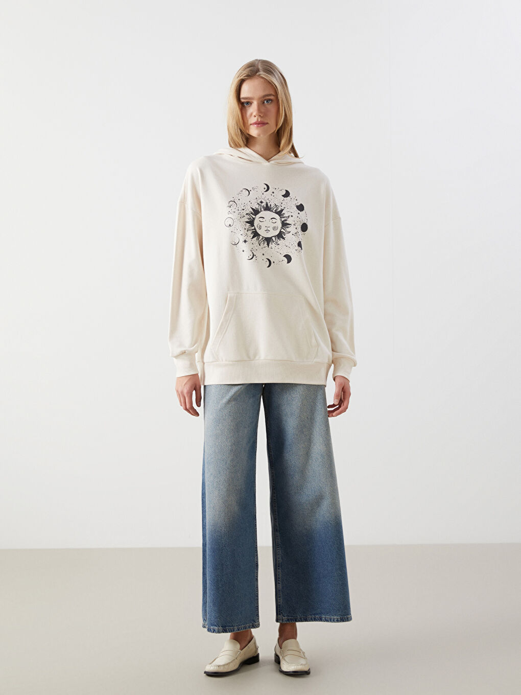 Printed Oversize Women's Hoodie-1